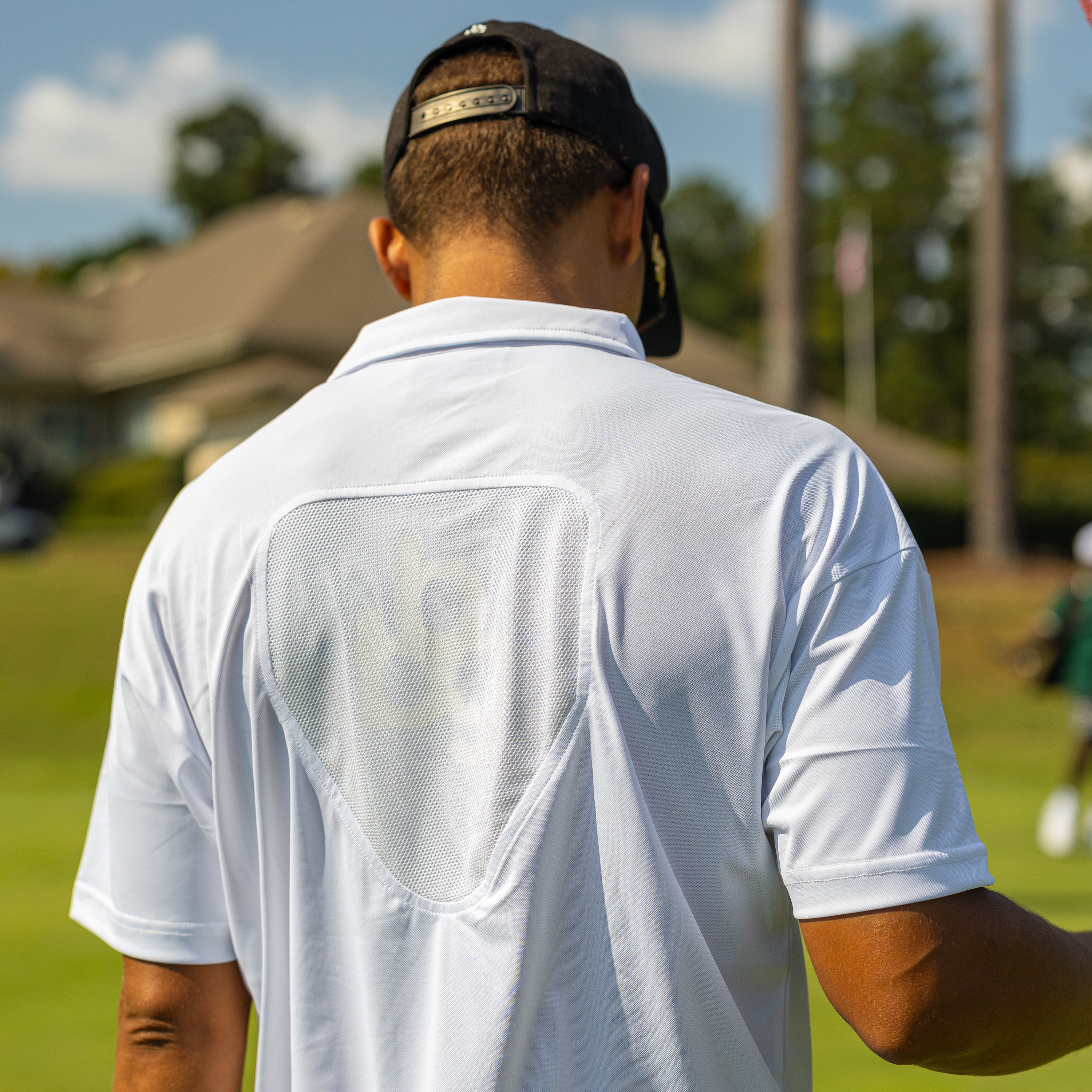 signature pocket polo（white）ゴルフウェア　白 Pocket Polo (White) – Blackballed Golf