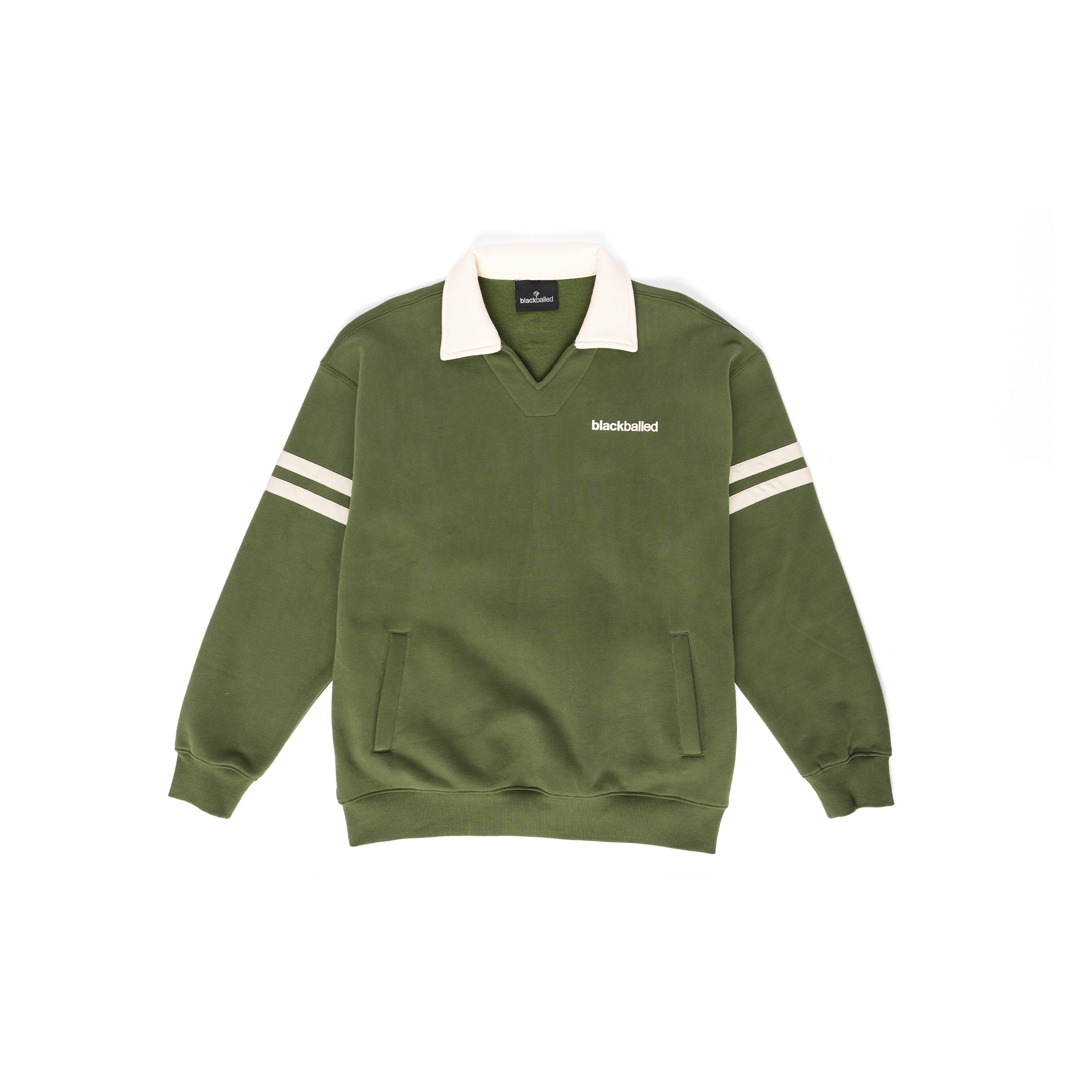さらに100円引き◆NERDY◆VARSITY LOGO BRUSHED SWEATSHIRT Varsity Sweatshirt (Black) – Blackballed Golf