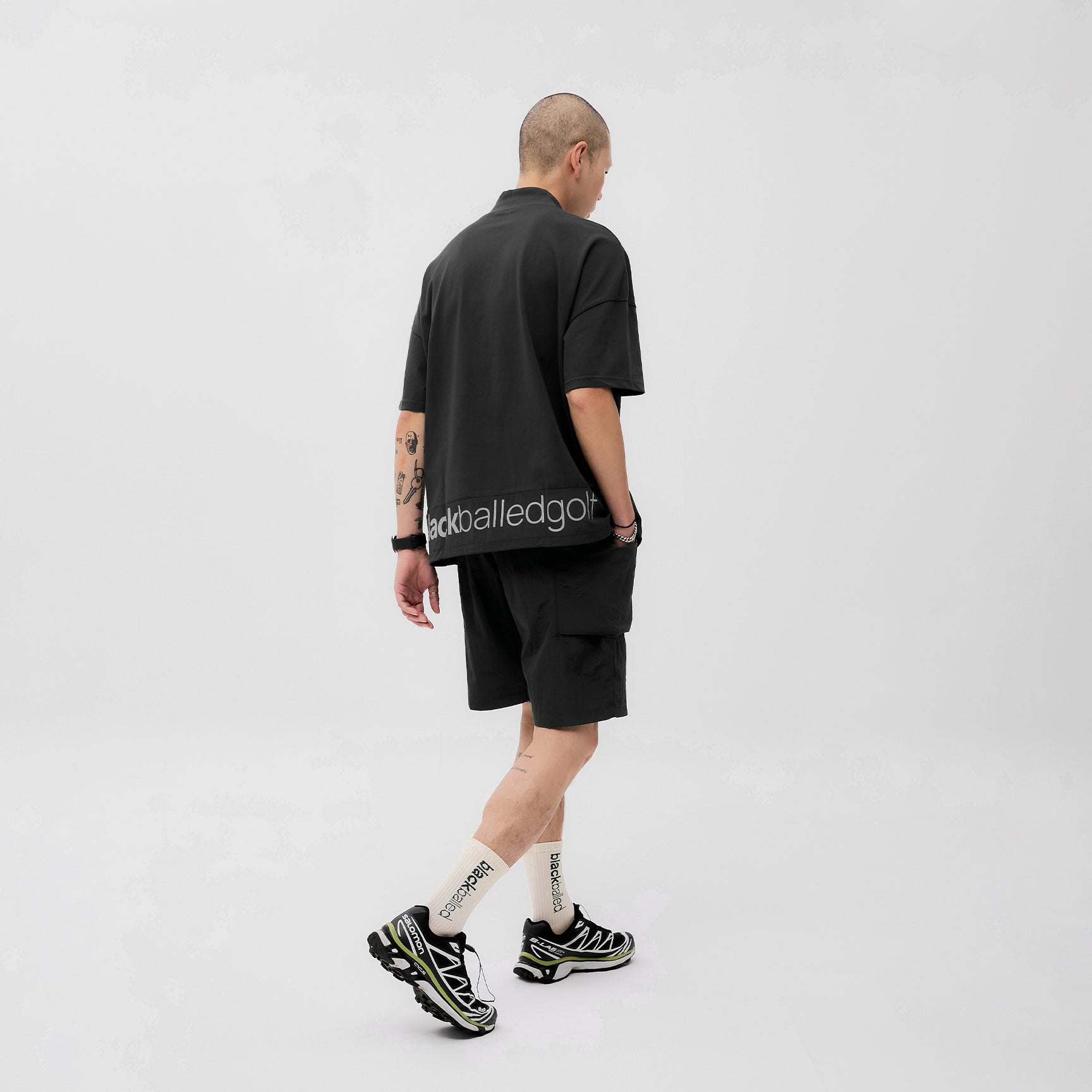 YMT　BRIEFING GOLF 黒M MEN'S DRESS BD BBG Player Mock (Black) – Blackballed Golf