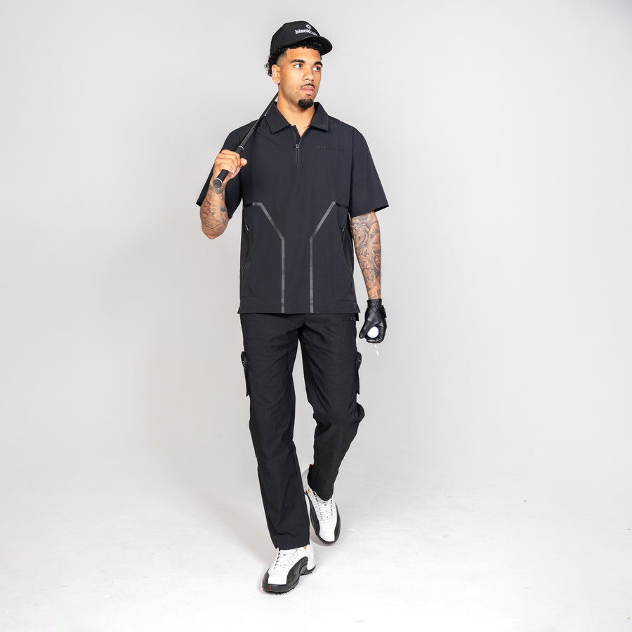 black dress cargo pants Viscose blend cargo pants in Black