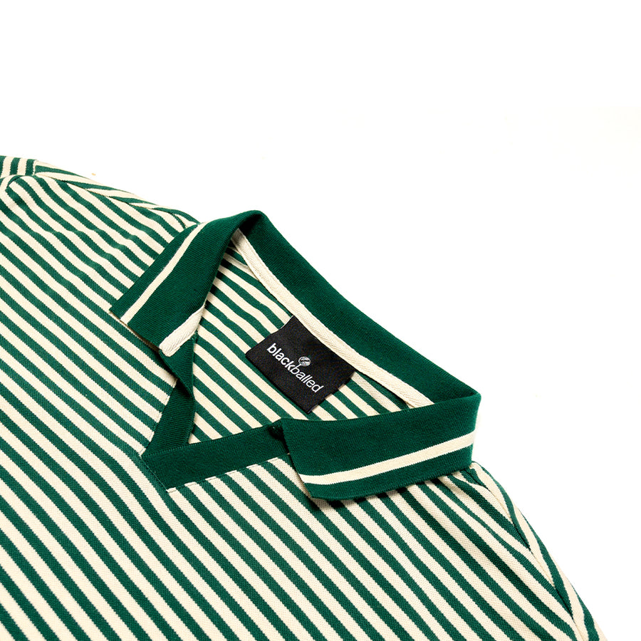 Contour Striped Polo (Green)