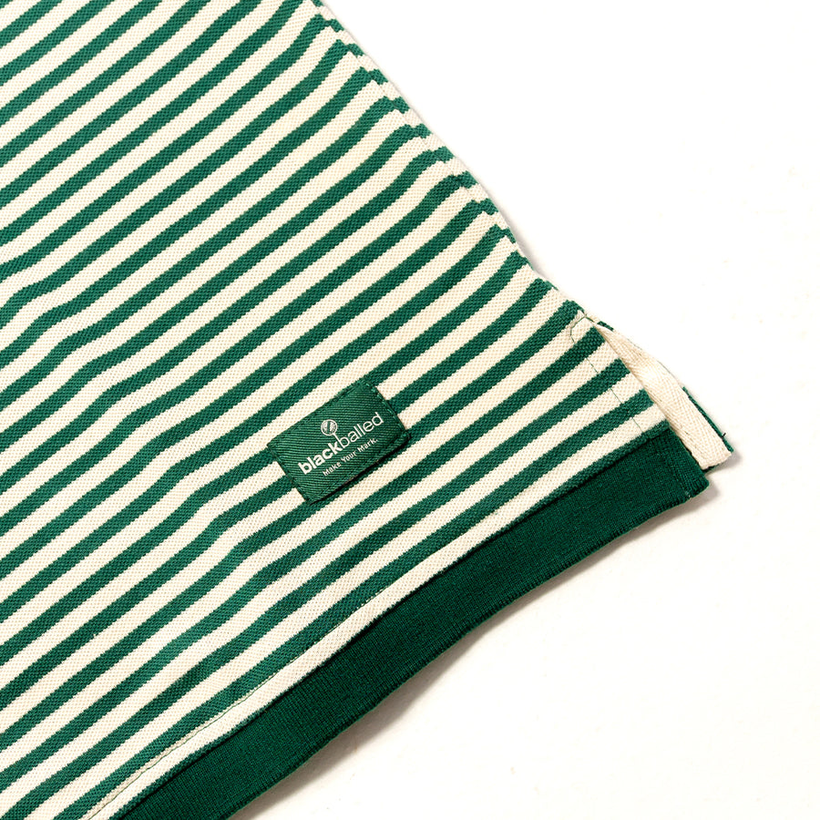 Contour Striped Polo (Green)
